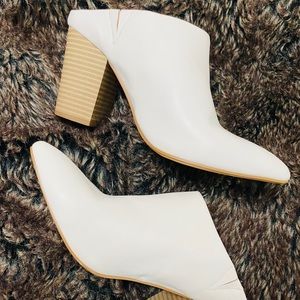 White Pointed Toe Booties